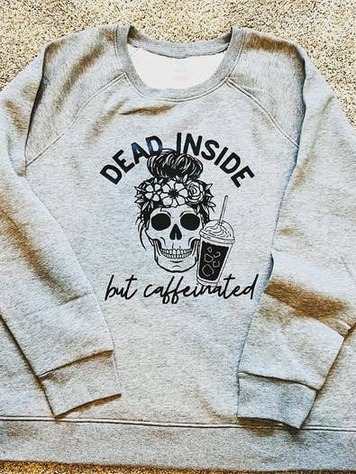Dead Inside by Caffeinated - Felpe per la vendita all'ingrosso da parte di Bearded Bird Apparel
