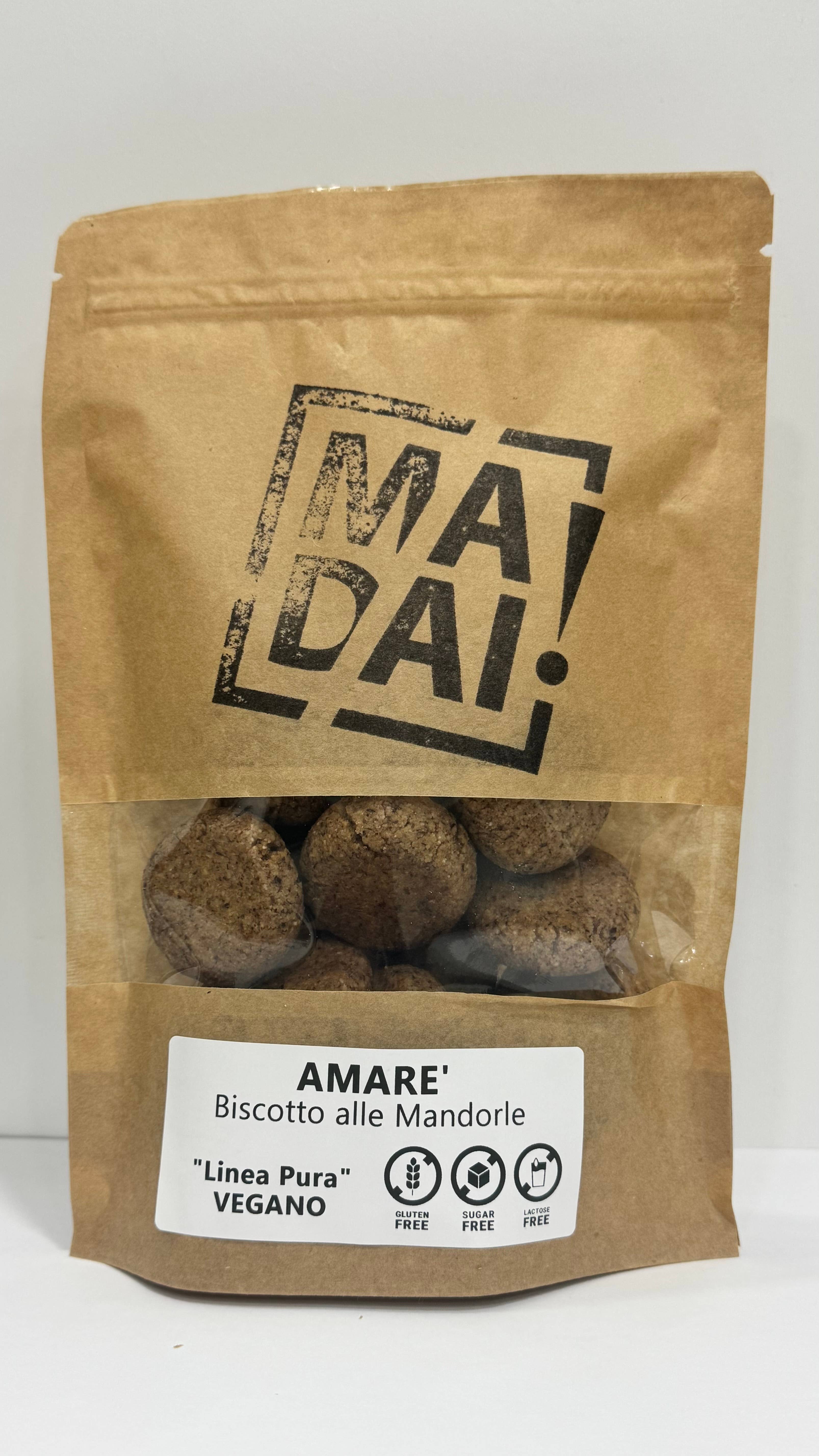 SPAZIOGOLOSO! laboratorio artigianale senza glutine – Engroshandel Cookie – AMARE’ mandelsmåkage, sukkerfri, vegansk0