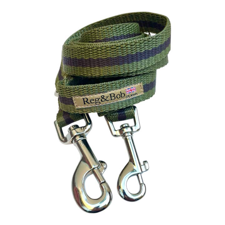 Reg&Bob - Wholesale Pet Leash - Dog - Reg&Bob Multi Length lead  in KHAKI stripe - STANDARD size 0