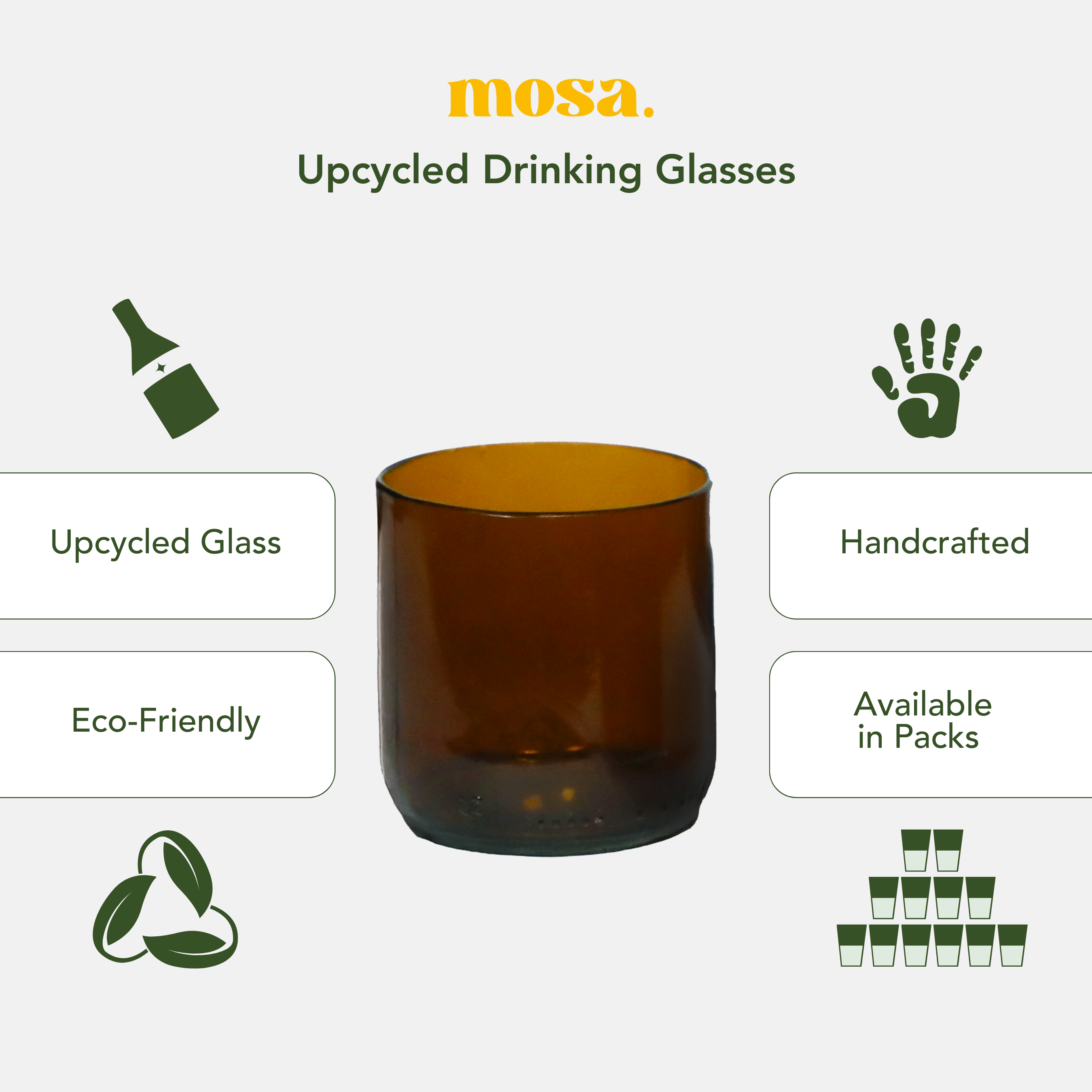 Mosa – wholesale Dricksglas och koppar – Bärnstensfärgade vinglas av flaskor3