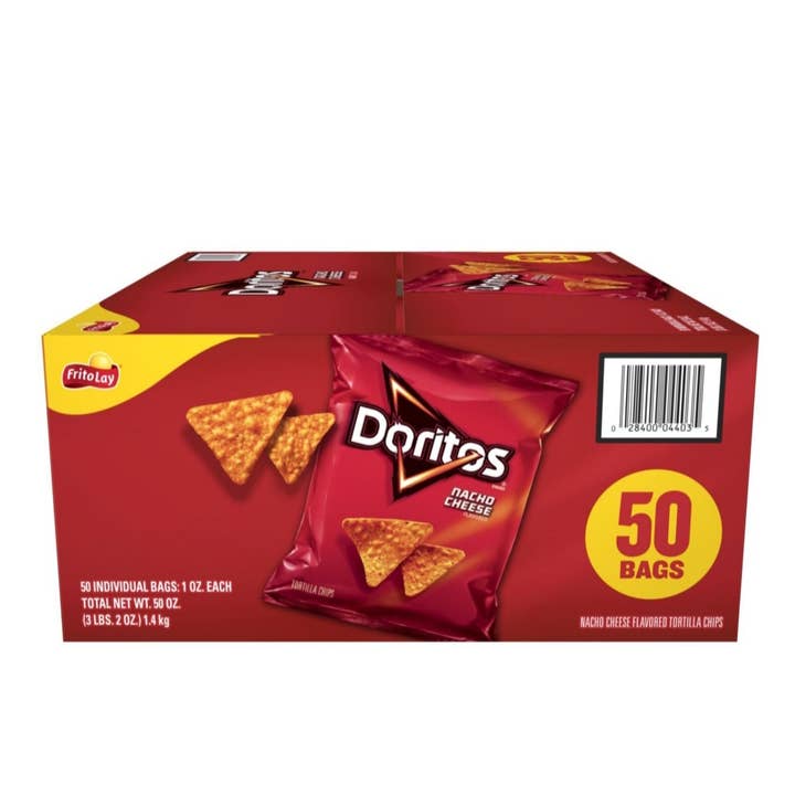 Majestic Wholesale - Wholesale Chips - Doritos Nacho Cheese Tortilla Chips, 1 oz., 50CT