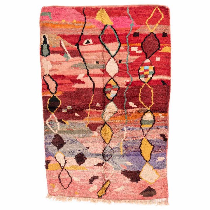 Tapete marroquino vintage 5,5 X 8,4 pés/168 x 258 cm por atacado de Benisouk