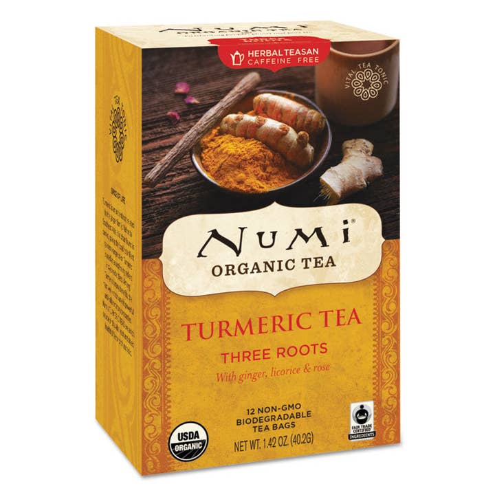 Everyday Supply Co - Wholesale Tea Bags - Numi - Turmeric Tea, Three Roots, 1.42 oz Bag, 12/Box