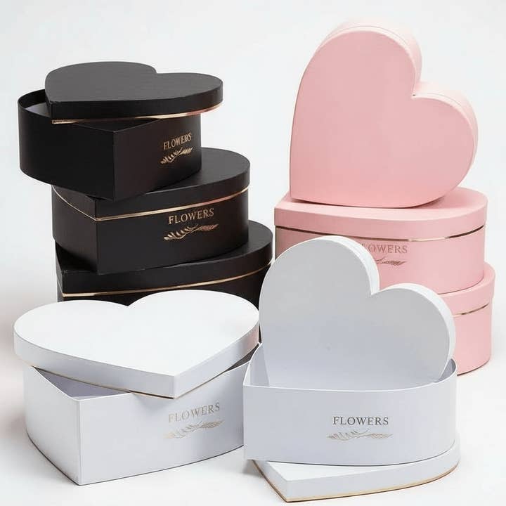 Heart Shaped Flower Gift Box for wholesale by Elegant Design Supply