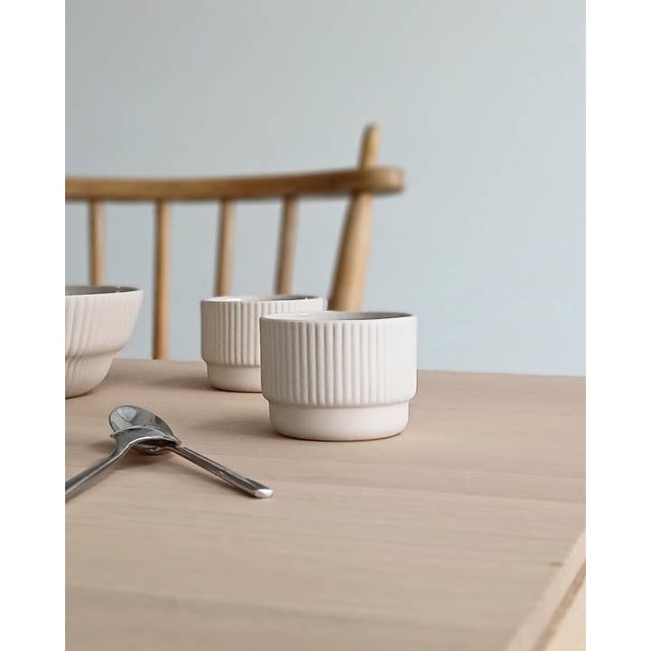 Archive Studio - Wholesale Coffee Mug - Handmade Stoneware Cappuccino mug – Column Collection (Sand)3