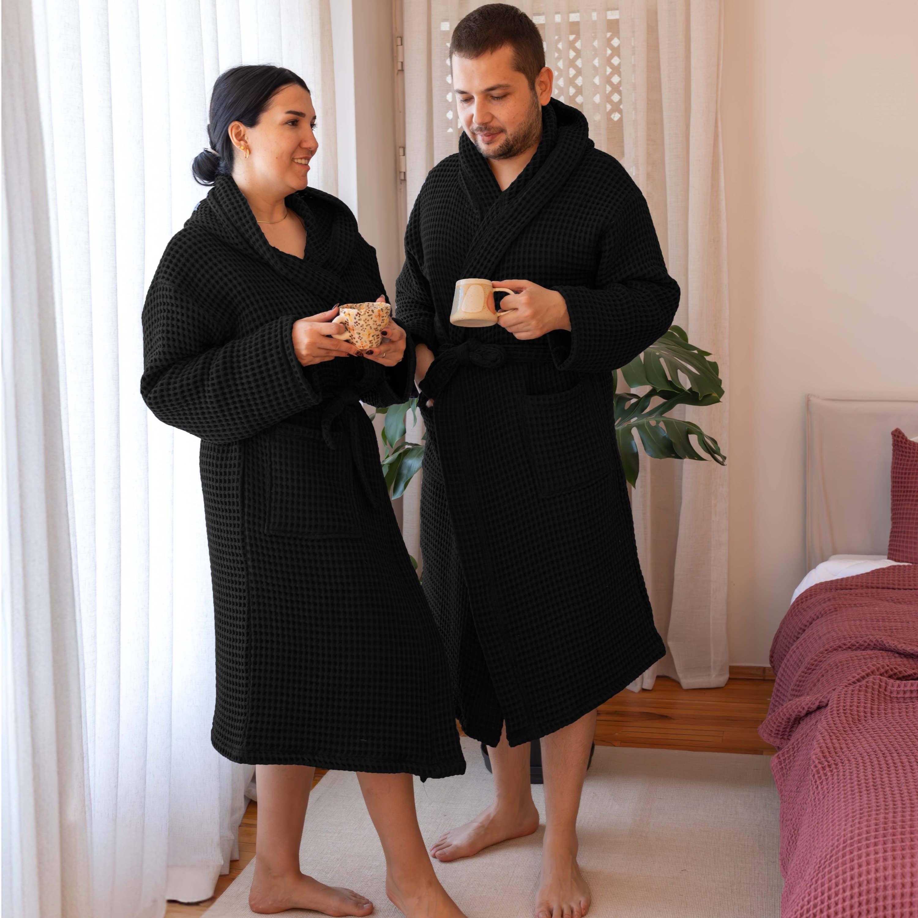 Vivamaison – Engroshandel Morgenkåbe - Unisex – Premium Vaflet Bomuld Badekåbe, Unisex Spa Komfort108