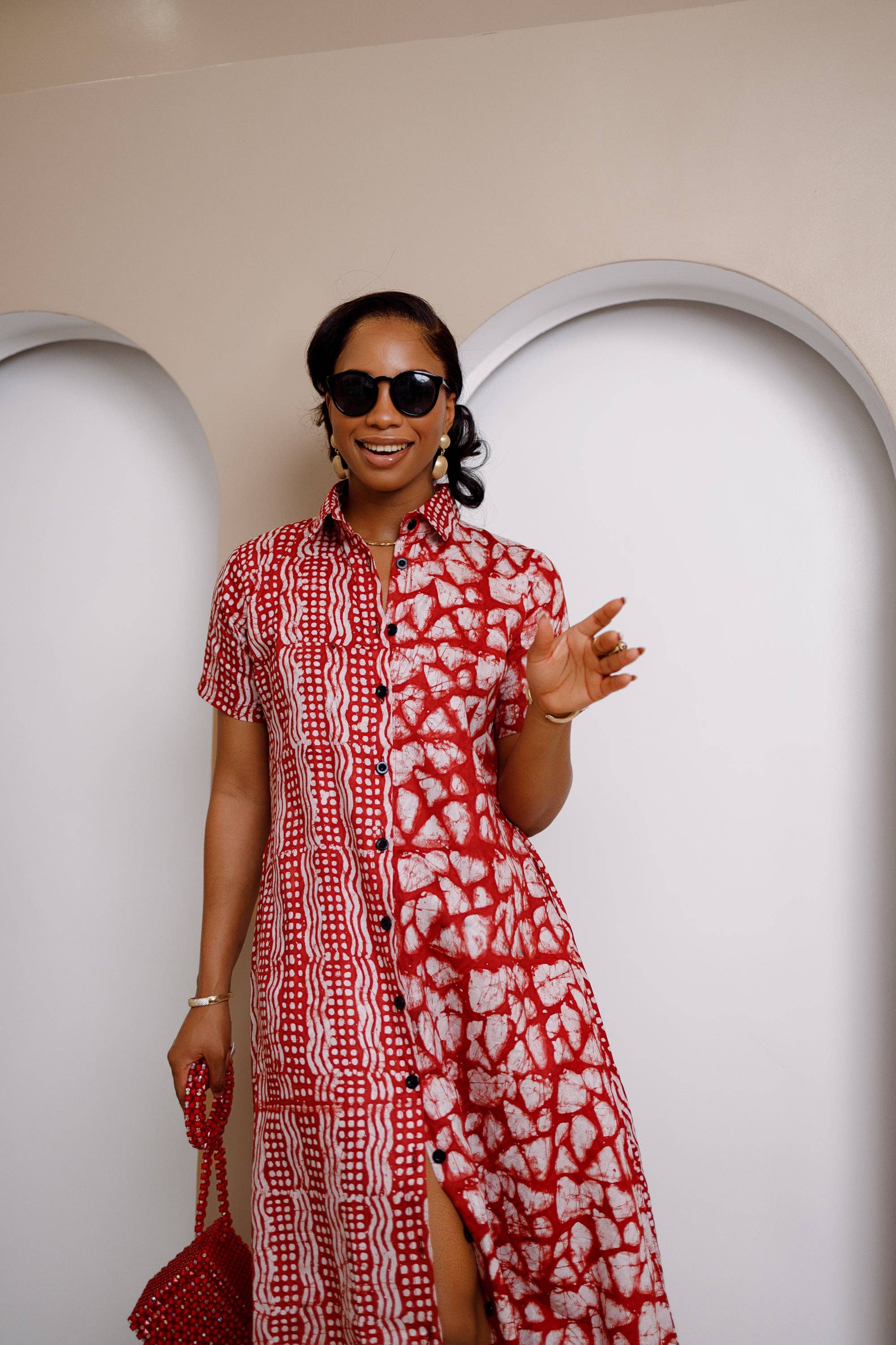 DUA MENKA - Wholesale Kaftan - Women's - Odiegwu Adire Maxi Kaftan Dress - Final Sale4