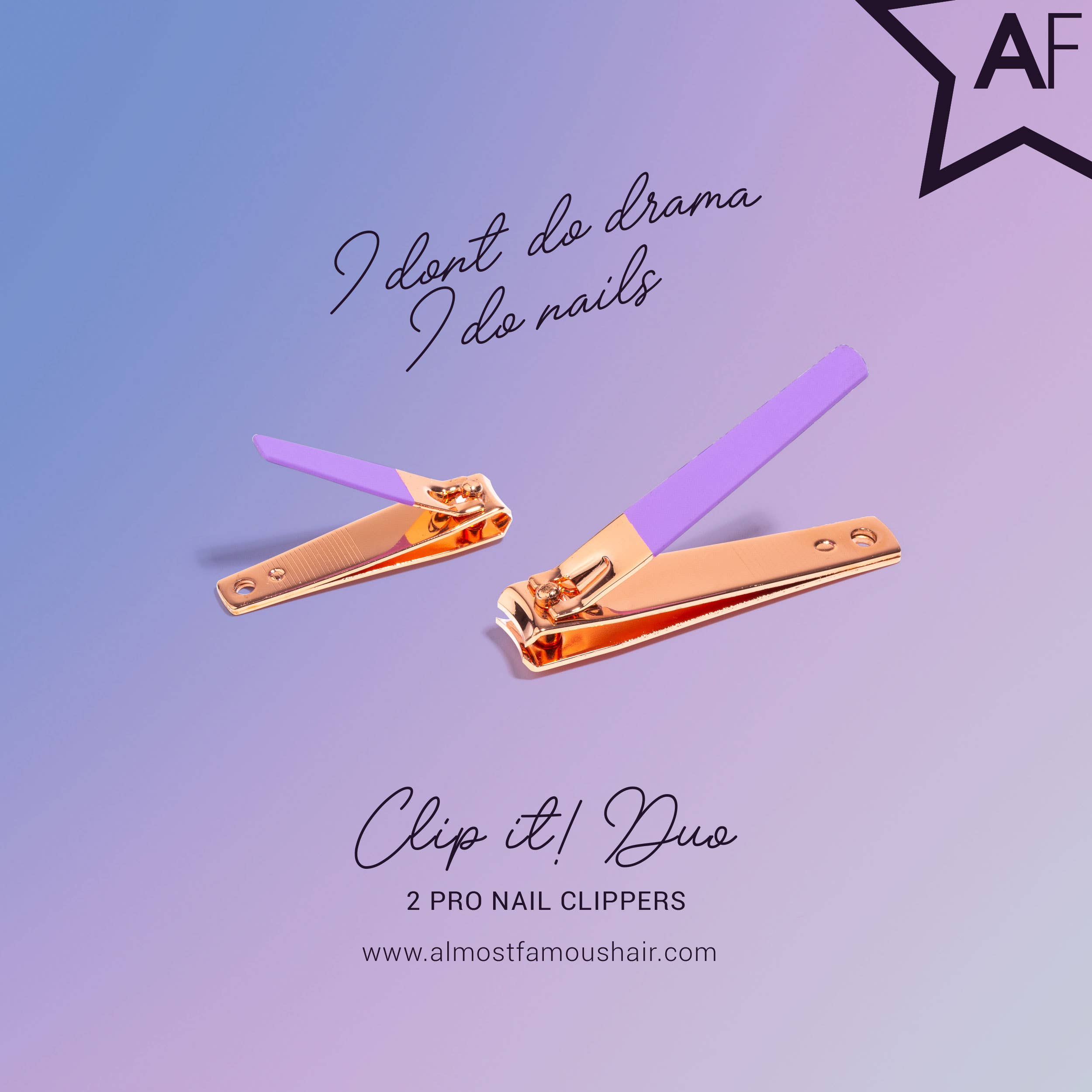 Rose Gold 2-Piece Nail Clipper Set for wholesale on Faire1