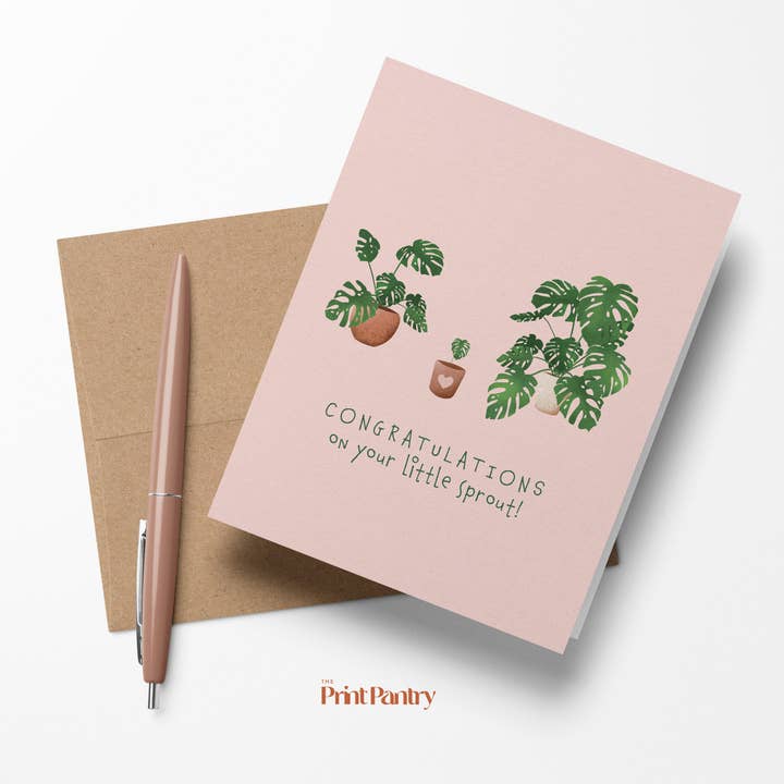 The Print Pantry - Wholesale Baby Card - Little Sprout Greeting Card1