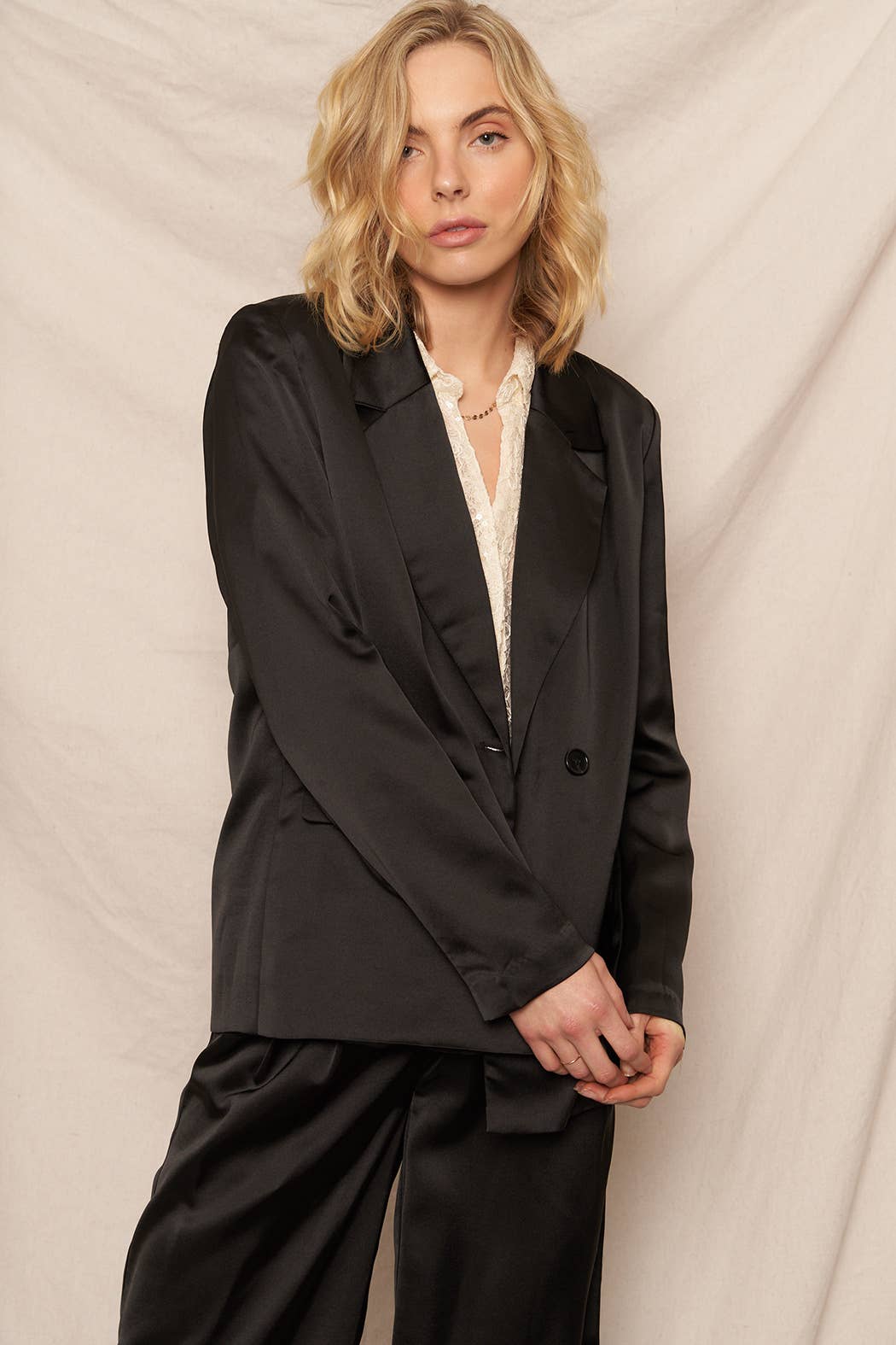 En Crème - Wholesale Blazer - Women's - Satin Blazer 0