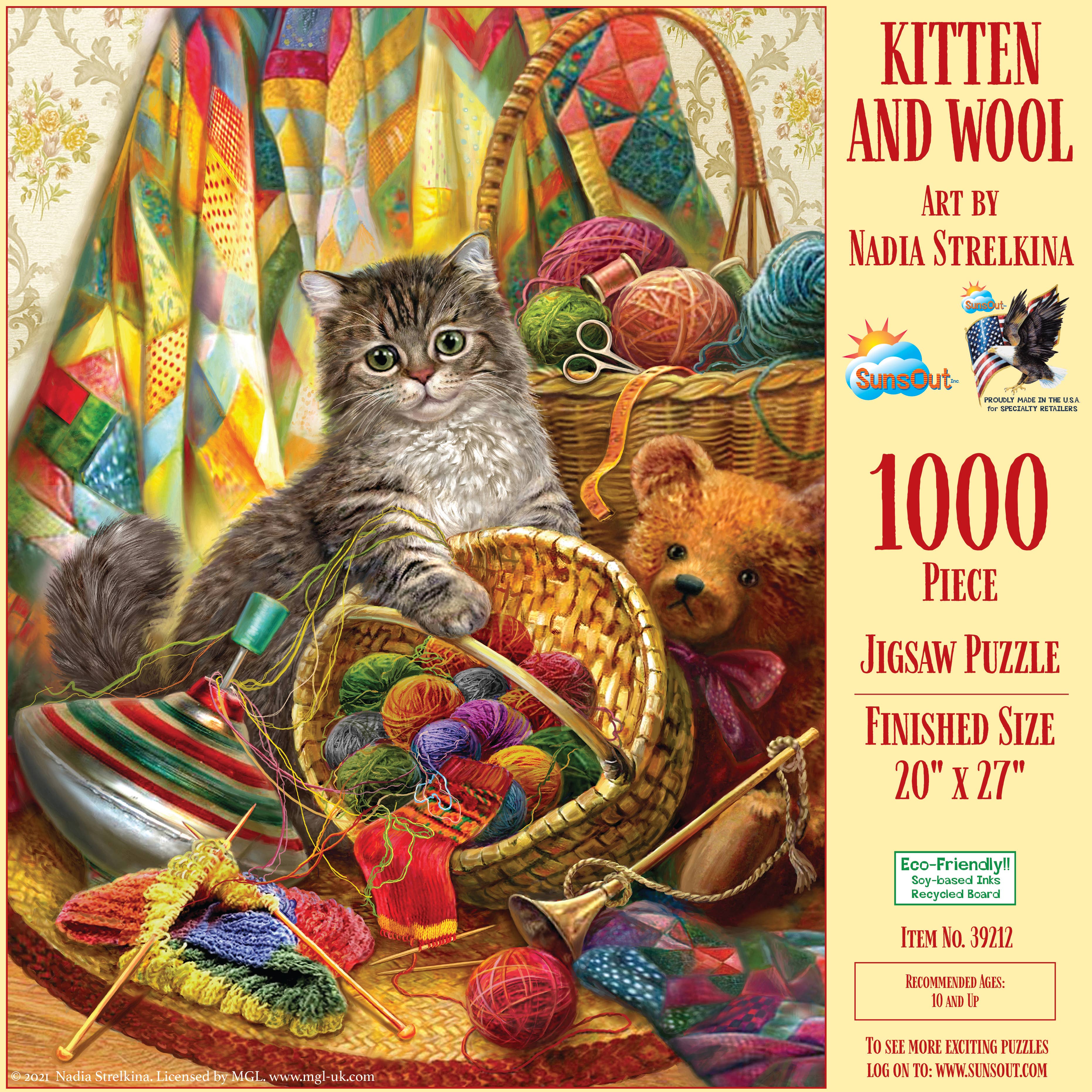 Wholesale 0088 Kitten and Wool 1000 pc Puzzle for your store | Faire