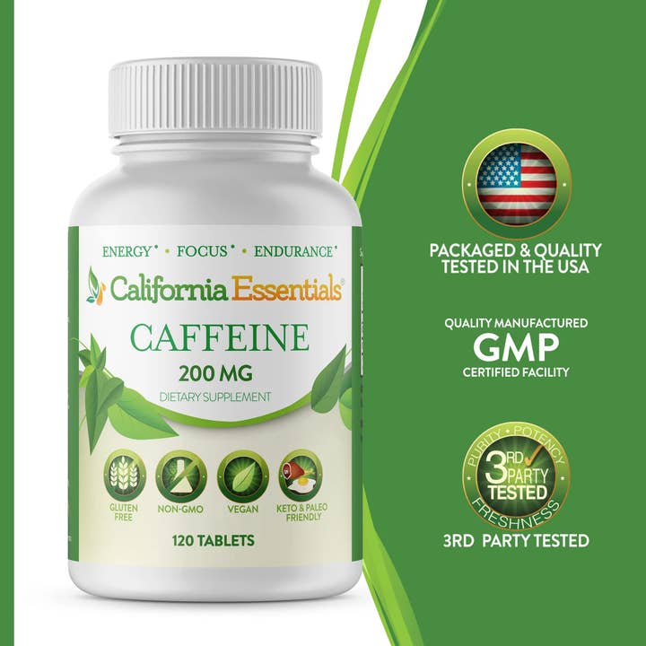 California Essentials - Wholesale Oral supplement/vitamin - Caffeine Pills – Energy Focus and Endurance Booster, Maximum3