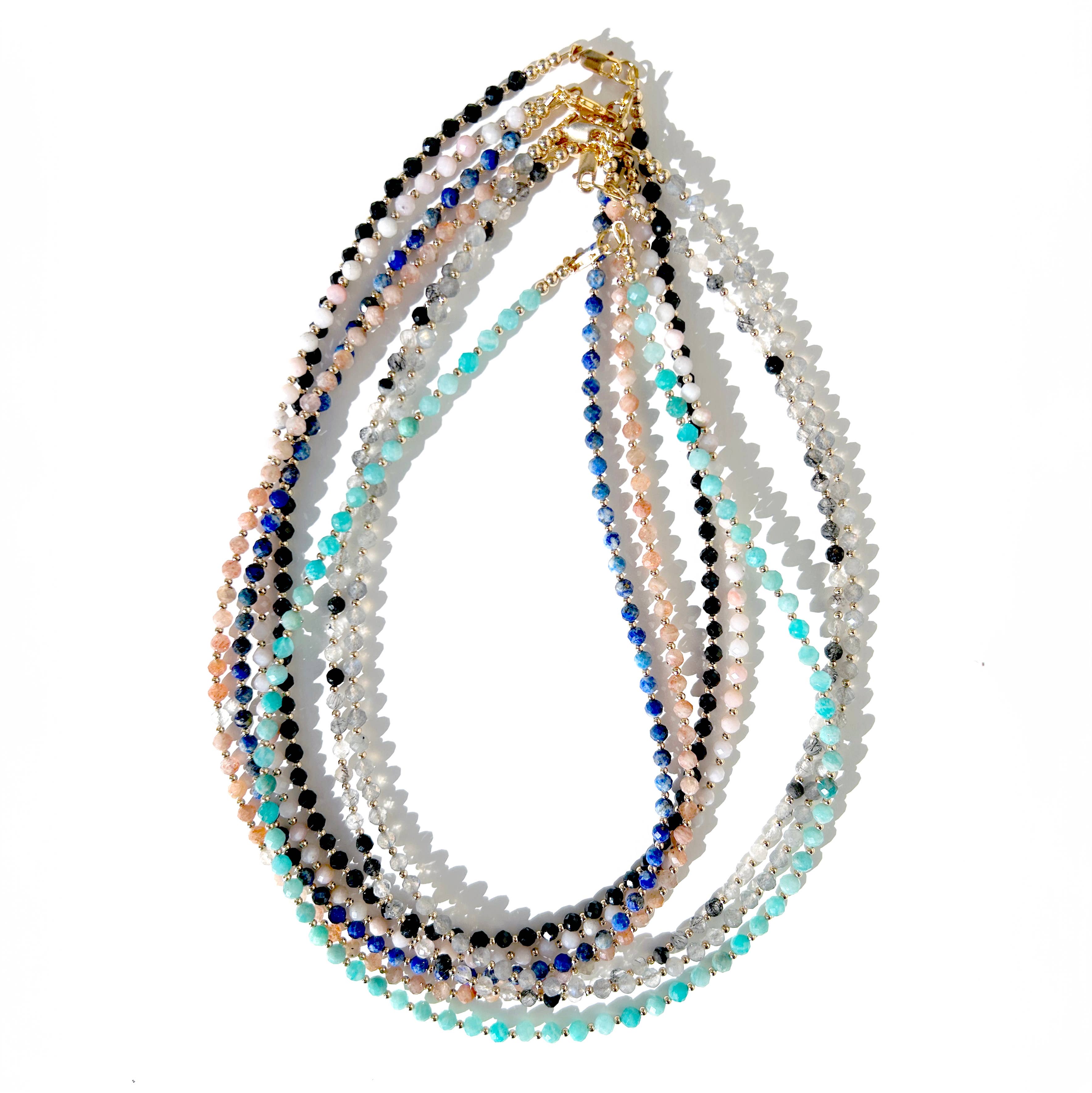 Kaylie Dawn Jewelry - Wholesale Beaded/Pearl Necklace - Elley Gemstone Necklace - 14K Gold Filled & Black Spinel3