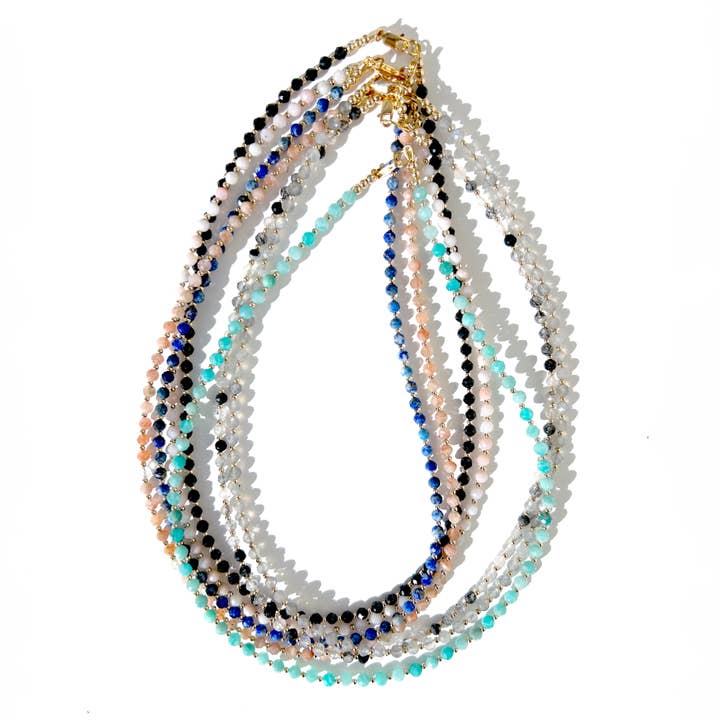 Kaylie Dawn Jewelry - Wholesale Beaded/Pearl Necklace - Elley Gemstone Necklace - 14K Gold Filled & Black Spinel3