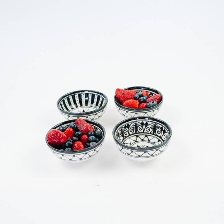 atelierBOEMIA - Wholesale Decorative Plate/Dish/Bowl - Safi Ceramic Tapas Bowls - Set of 4 Patterns9