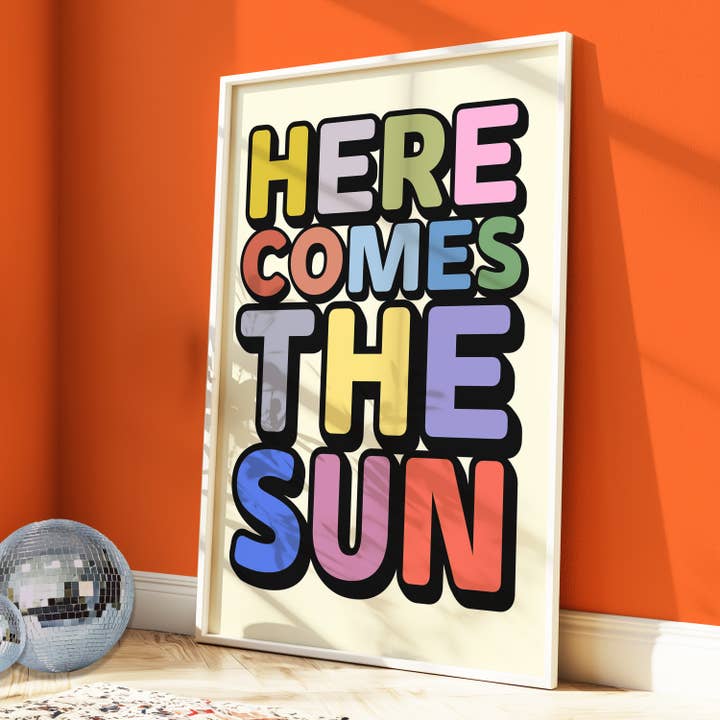 Here Comes The Sun Print for wholesale by Space Oddity