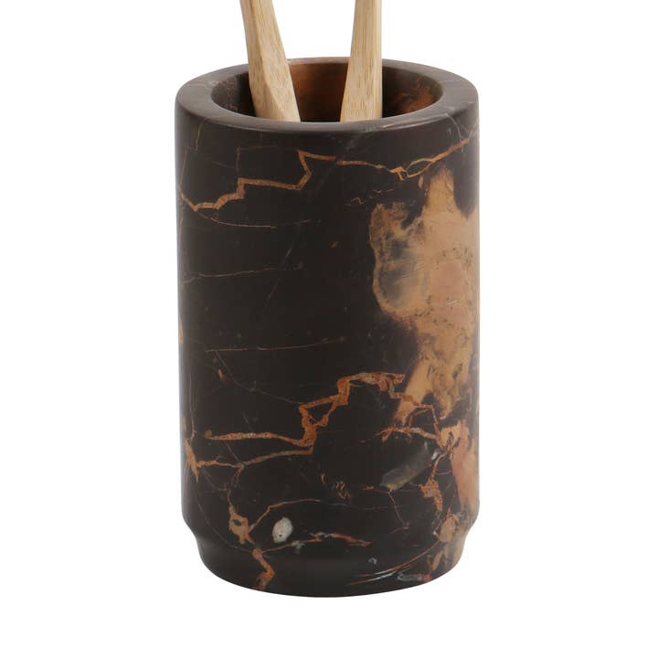 Collezione Eris Black Zebra Marble - Bicchiere per la vendita all'ingrosso da parte di Marble Crafter