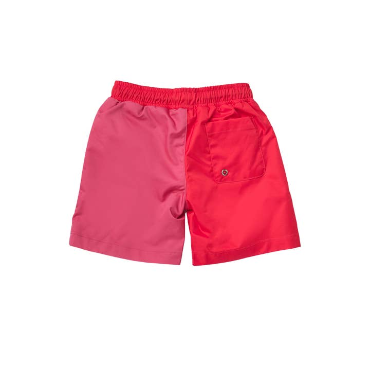 Tyoub - Wholesale Swim shorts – Kids - Tyoub Kids Quick Dry Boardshorts Recycled Material Red1