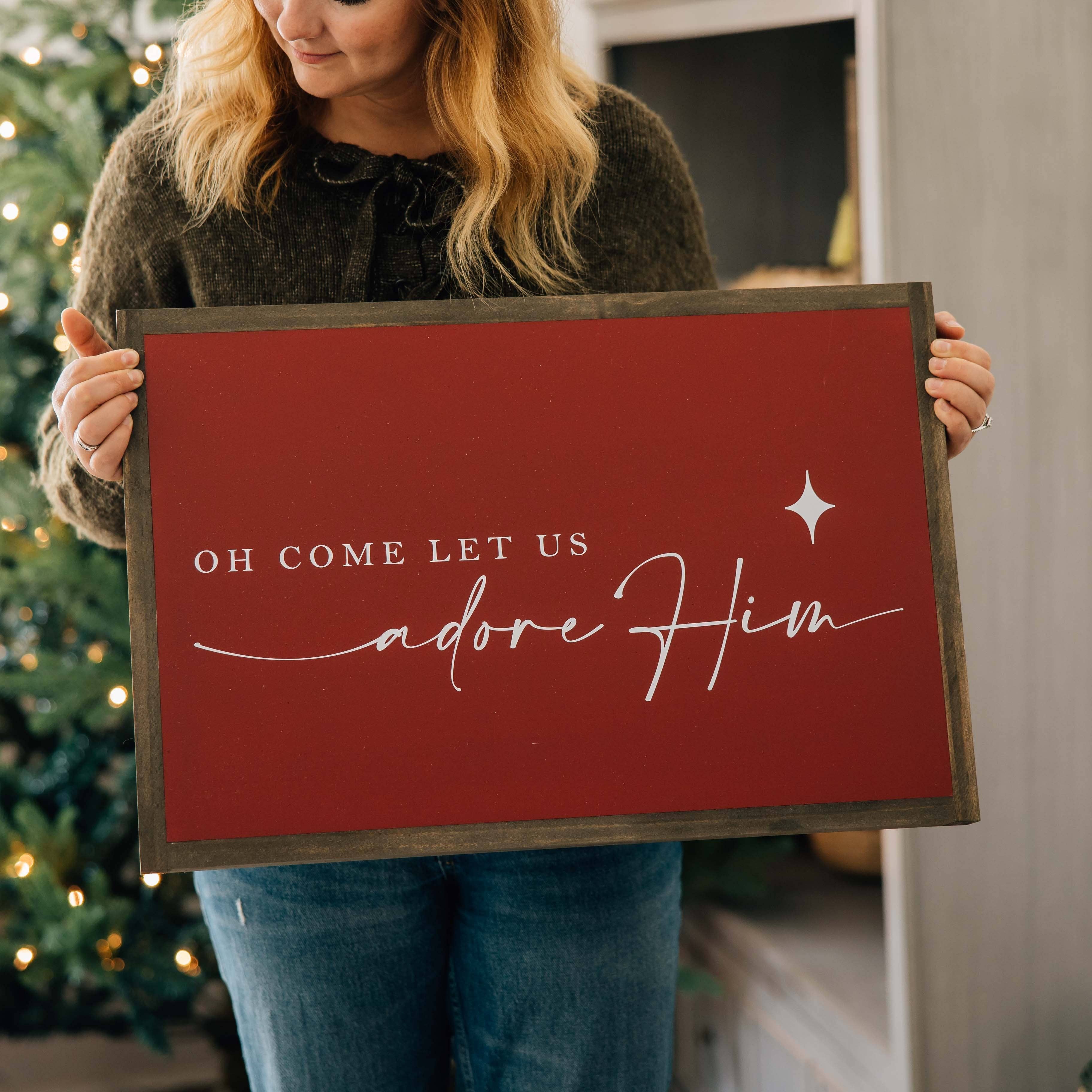 Joyfully Said - Wholesale Christmas Wall Art - Let Us Adore Him0