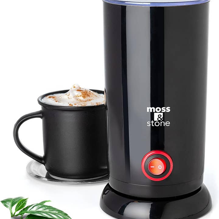 Electric Milk Frother - Latte Art Steamer, Electric Cappuccino Machine And Milk Warmer, Hot Foam Maker and Milk Warmer for Latte, Cappuccinos, Macchiato, Hot Chocolate Milk for wholesale by Moss & Stone