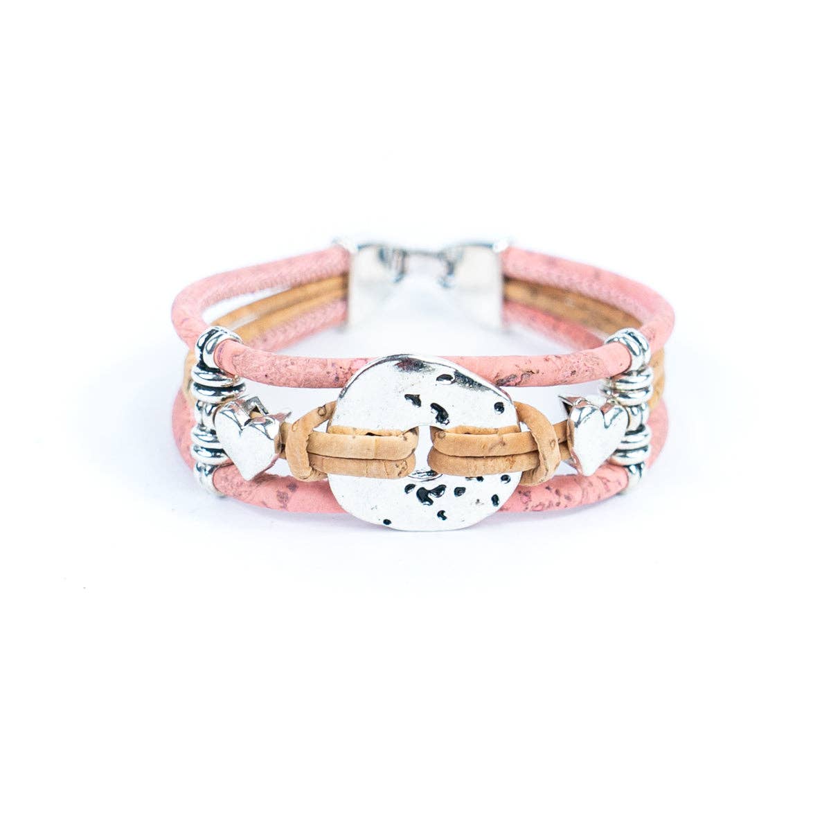 Meninas Bonitas Cork - Wholesale Bangle Bracelet - 3mm natural and colored cork wire and alloy hardware handmade women's fashion bracelet DBR-046-MIX-51