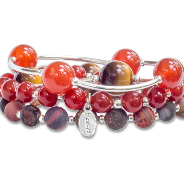 Made as Intended - Wholesale Beaded Bracelet - 12mm Carnelian Blessing Bracelet2