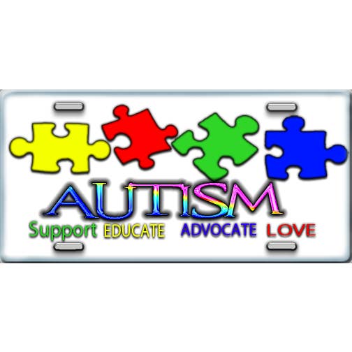 Autisme Awareness Nummerplade for engroshandel hos Make It Yours