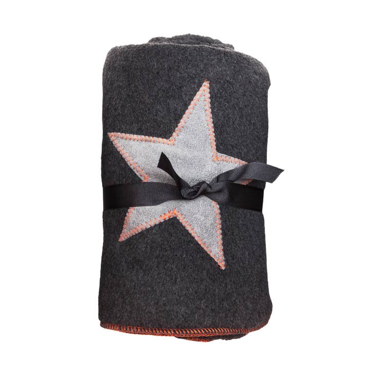 Fleecy Blanket – Star – Greys for wholesale by Creature Clothes