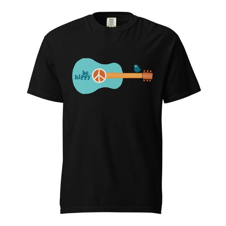 Be Hippy, LLC - Wholesale Screen Printed T-Shirt - Unisex - Peace Guitar Tee3