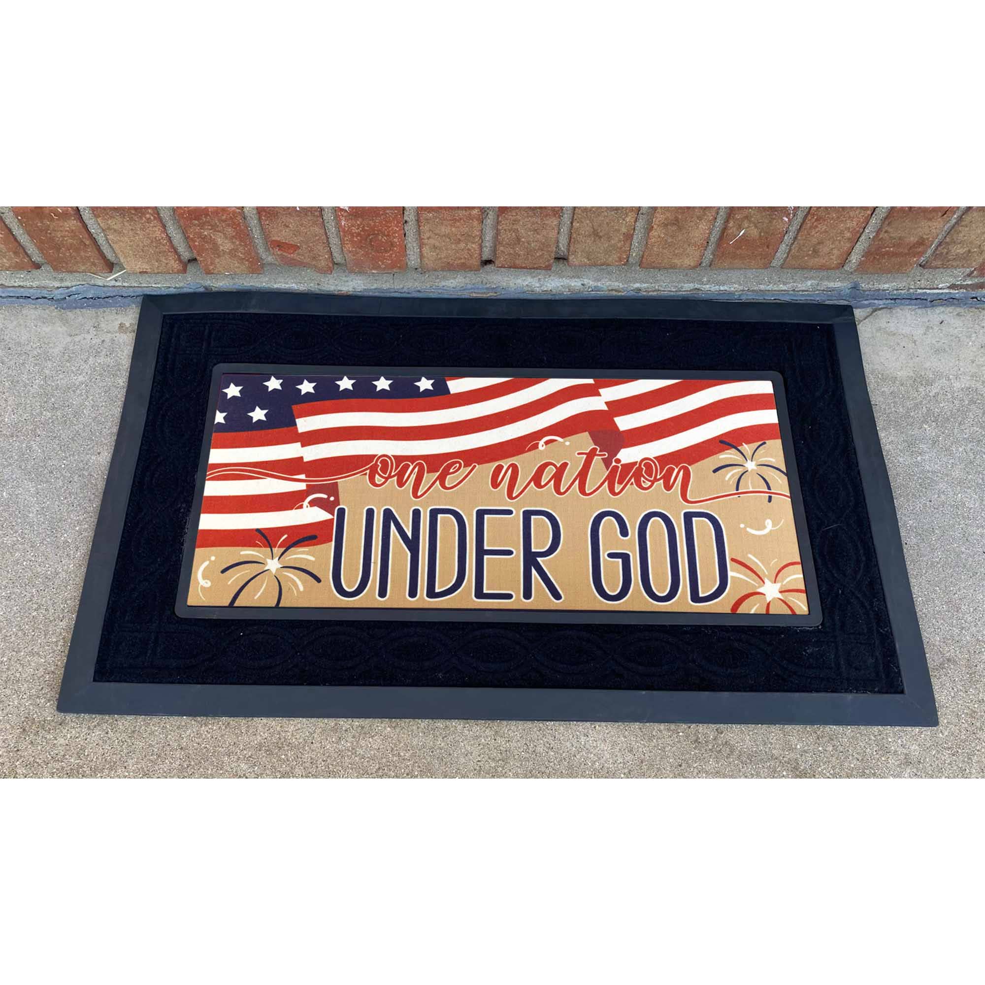 Magnolia - Wholesale Door Mat - ONE NATION UNDER GOD DOORMAT INSERT1