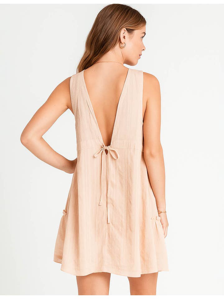 Sweetkama - Vente Robe – femme - Robe courte quotidienne sans manches unie pour femmes SKD9368