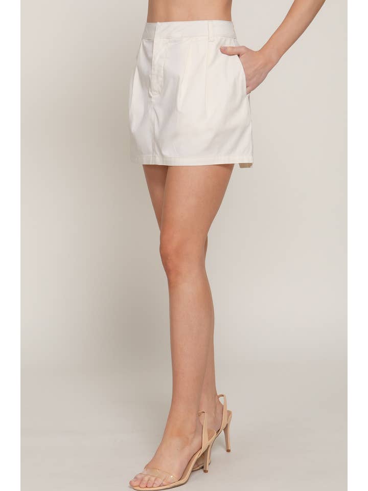 Active Basic | Active USA - Wholesale Skort - Women's - Mid Waist with Belt Loops Pleated Mini Skirt