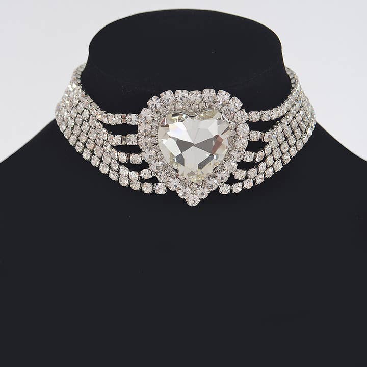 3AM BY H&D ACCESSORIES - Wholesale Choker/Collar - Rhinestone Choker Necklace