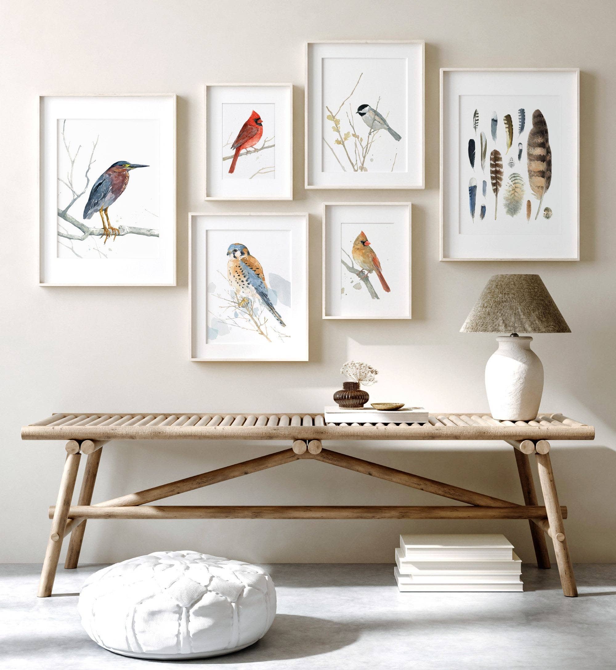Studio Tuesday - Wholesale Art Print - Female Cardinal Branch Watercolor Print, Bird Painting4