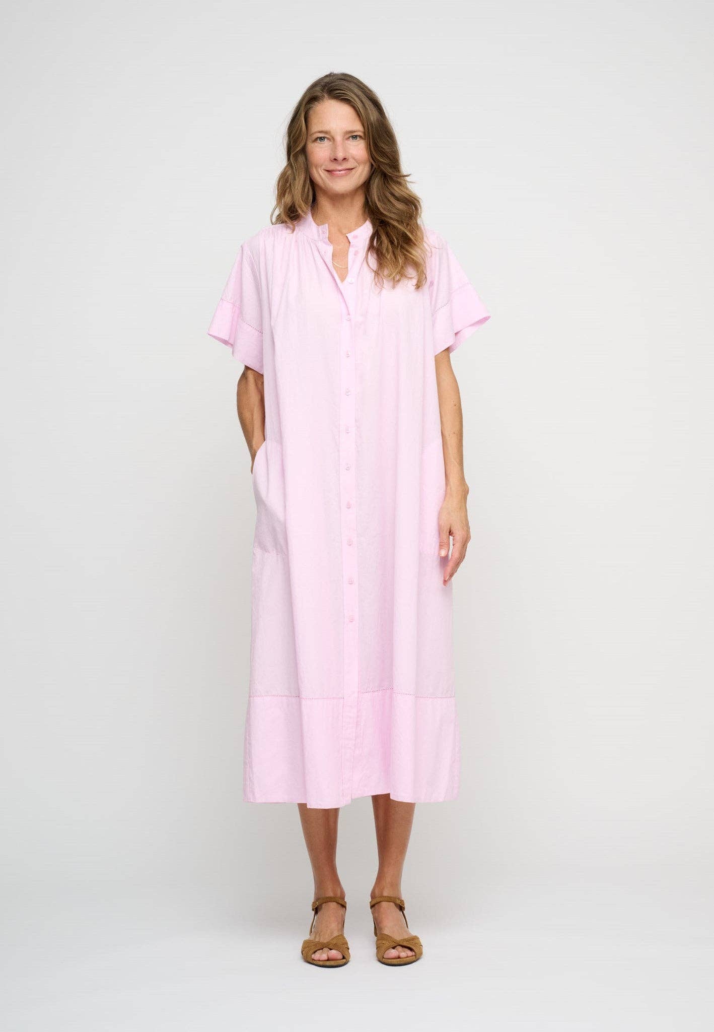 light pink june shirtdress chambray for wholesale on Faire3