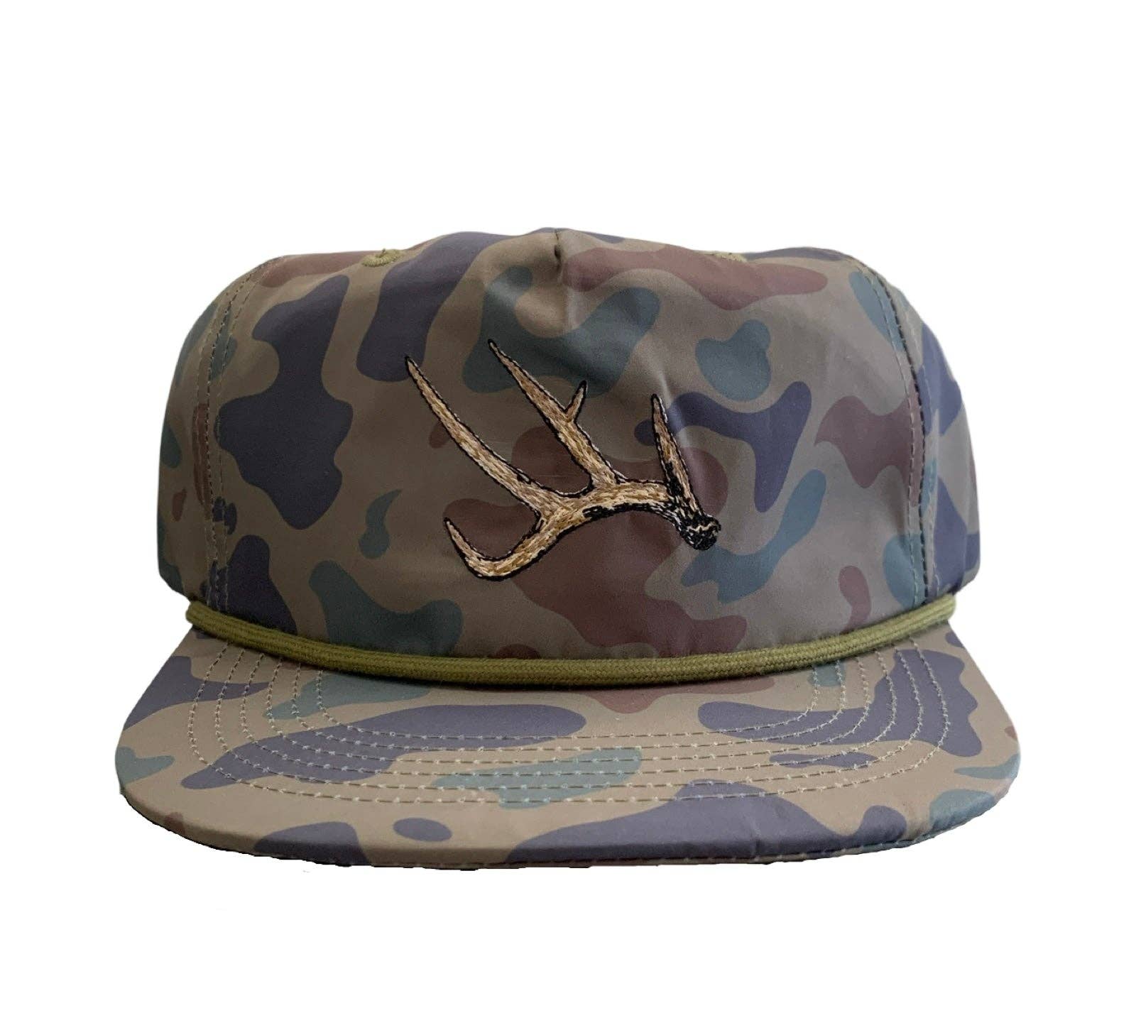 Hooked and Loaded Outdoors - Wholesale Flat Brim Cap - Men's - Shed Hunter Dark Old School Rope Hat