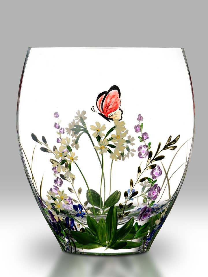 Jardin de Papillons - 21 cm Courbé pour la vente par Nobile Glassware Ltd.