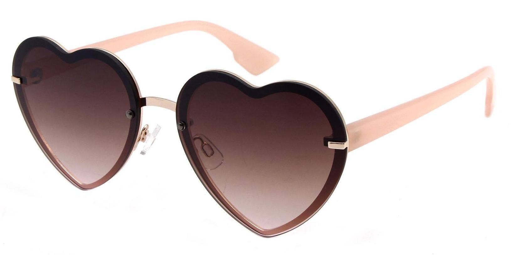 Dynasol Eyewear - Wholesale Sunglasses - Women's - Rimless Heart Shaped Metal Sunglasses3