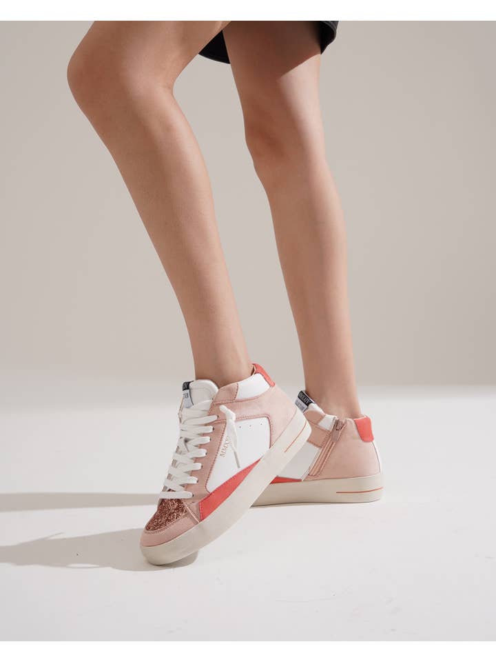 CEREZA - Wholesale Lifestyle Sneakers - Women's - Women's High-cut Platform Sneakers with with glitter detail28