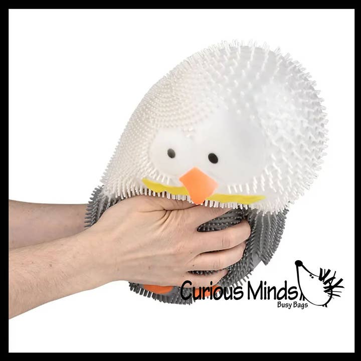 Curious Minds Toys - Wholesale Squishy toy – Kids & Baby - 1 JUMBO Seagull Puffer Air- Filled Squeeze Gull Pigeon1