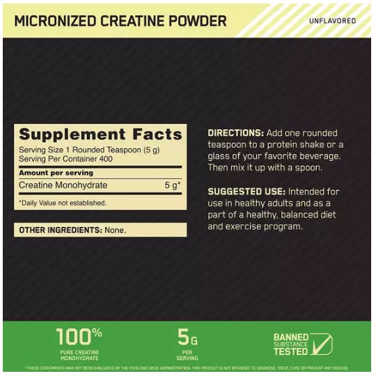 Campus Protein - Wholesale Protein/Superfood Powder - Optimum Nutrition Micronized Creatine Powder