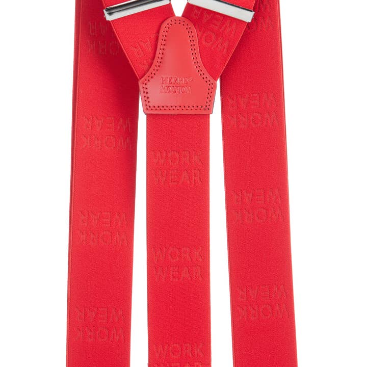 Work Wear Bretel Rood 3/Clips 120cm | Handgemaakt voor wholesale door Pierre Mouton
