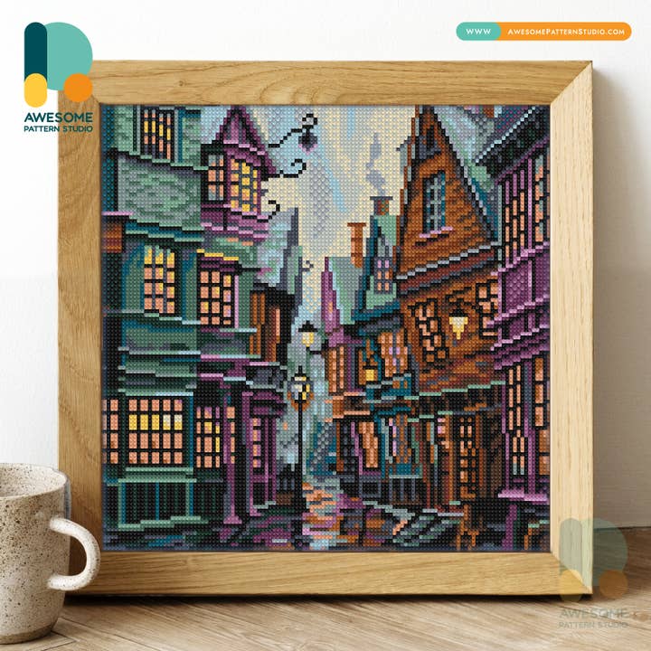 DS2474-120x120 Diagon Alley, Diamond Painting Kit for wholesale by Awesome Pattern Studio