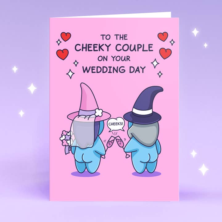 Funny Wedding Card - Magical Bride and Groom for wholesale by Cheeky Legends