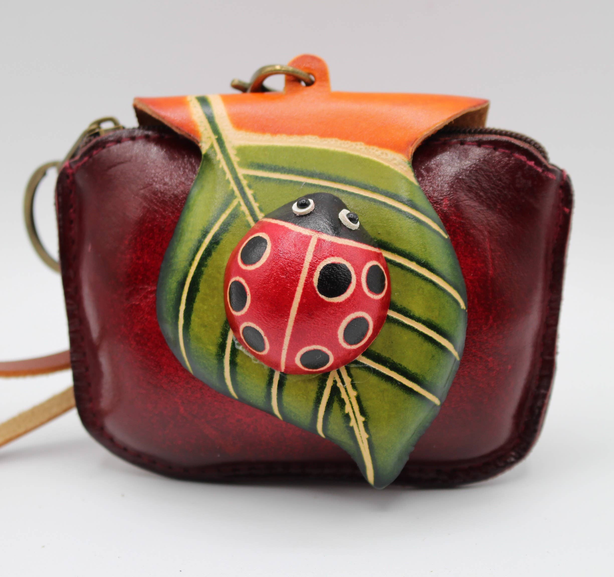 Sunflower Handmade leather inc - Wholesale Coin Purse - Women's - Leather Ladybug Coin Purse wristlet wallet1