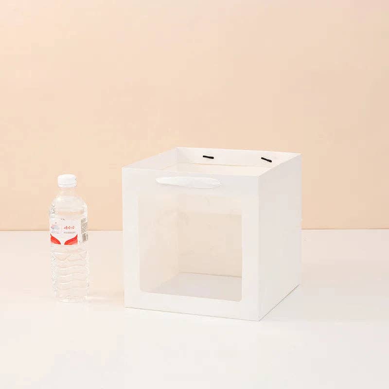 Elegant Design Supply - Wholesale Gift Bag - Cube Window Kraft Flower/Gift Bag7