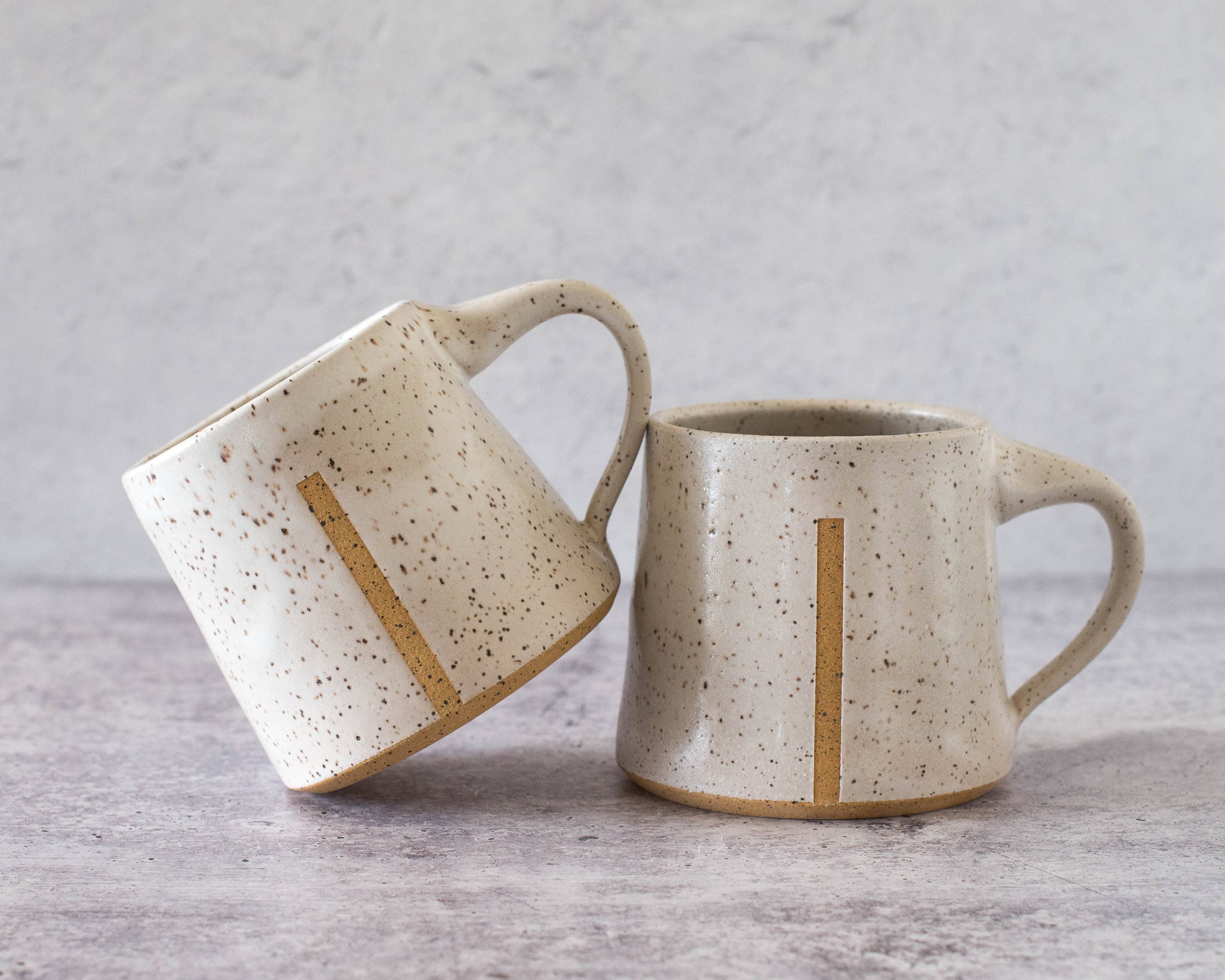 ZZIEE Ceramics - Wholesale Coffee Mug - Handmade Ceramic Mug in Speckled White5