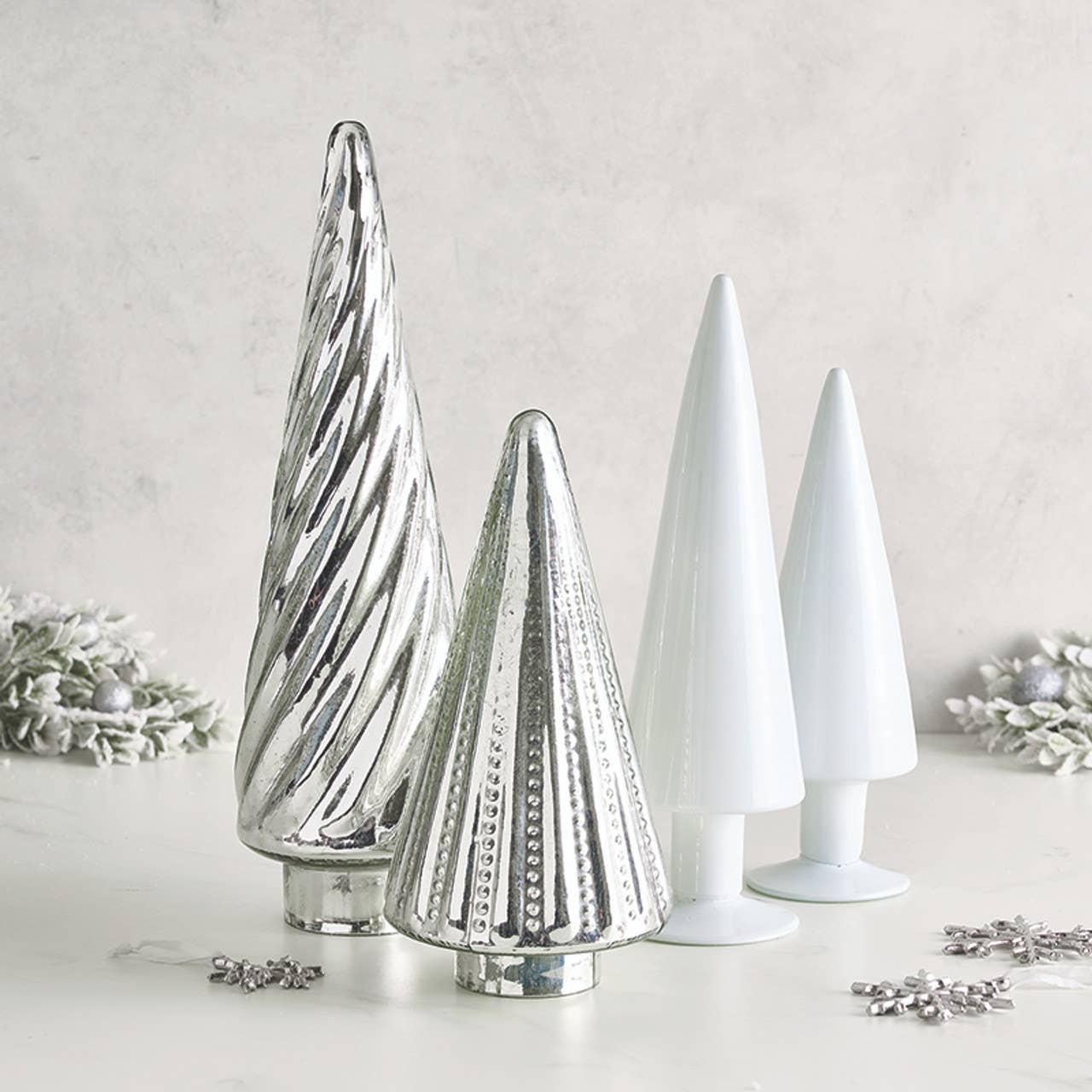 Santa Barbara Design Studio by Creative Brands - Wholesale Christmas Decoration - Face to Face 12" H Mercury Glass Tree1