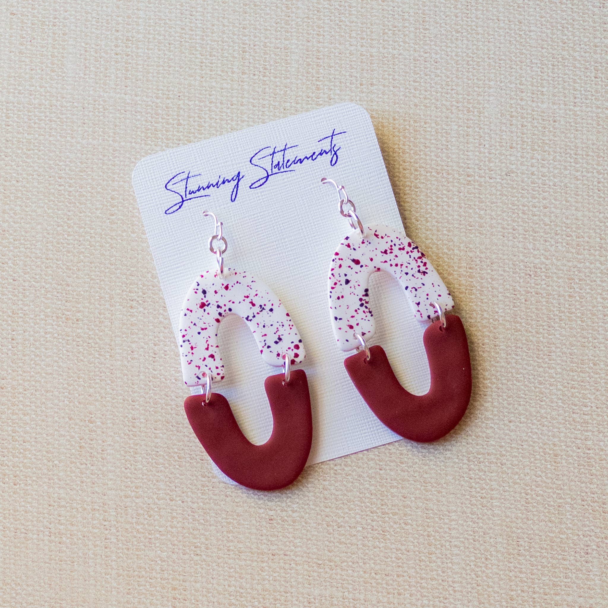Stunning Statements - Wholesale Dangle Earrings - Giselle Gameday School Spirit Clay Earrings3