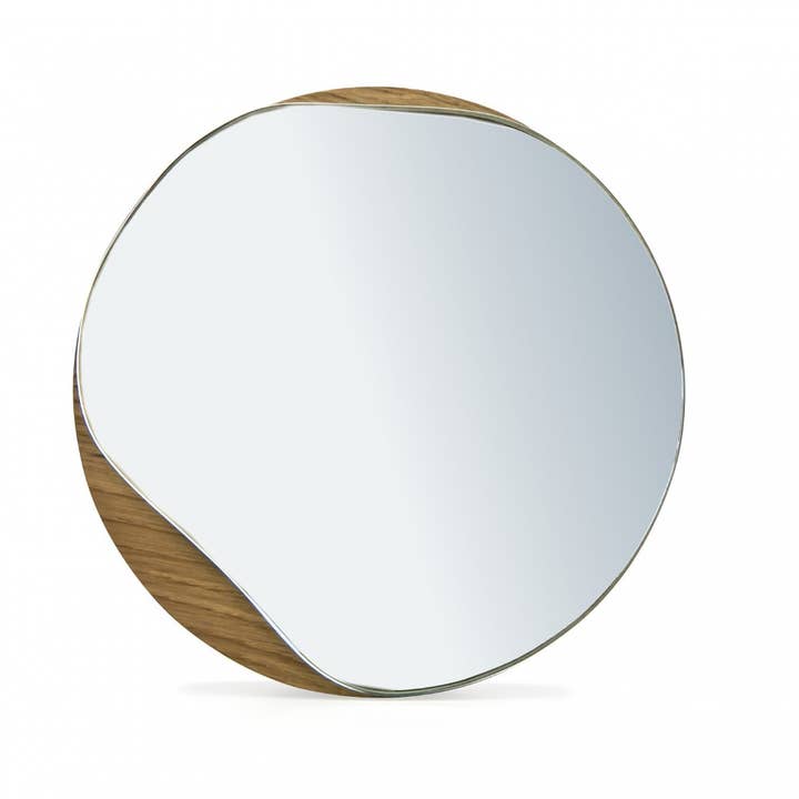 NAMUOS – Großhandel Schminkspiegel – Kosmetikspiegel aus Holz PUDDLE - Eichenholz2